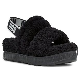 UGG Oh Fluffita Genuine Shearling Slingback Slipper Sandal